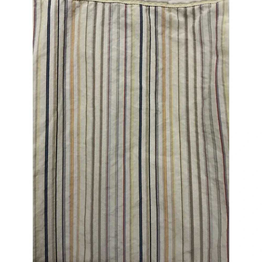 Banana Republic Men Classic Fit Long Sleeve Shirt Stripe LARGE Neutral Tones